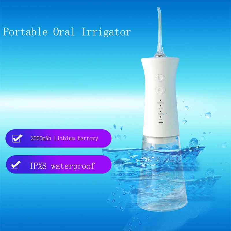 

Ирригатор полости рта Nicefeel портативный с ЖК-дисплеем и зарядкой от USB, IPX8, 2000 мАч