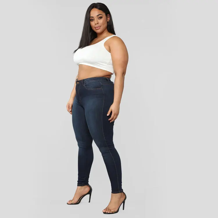 

Best Sale Women Stretchy Jeans Fashion 5 Colors Plus Size High Waist Light Washed Skinny Pencil Jeans All Matching Female Pants