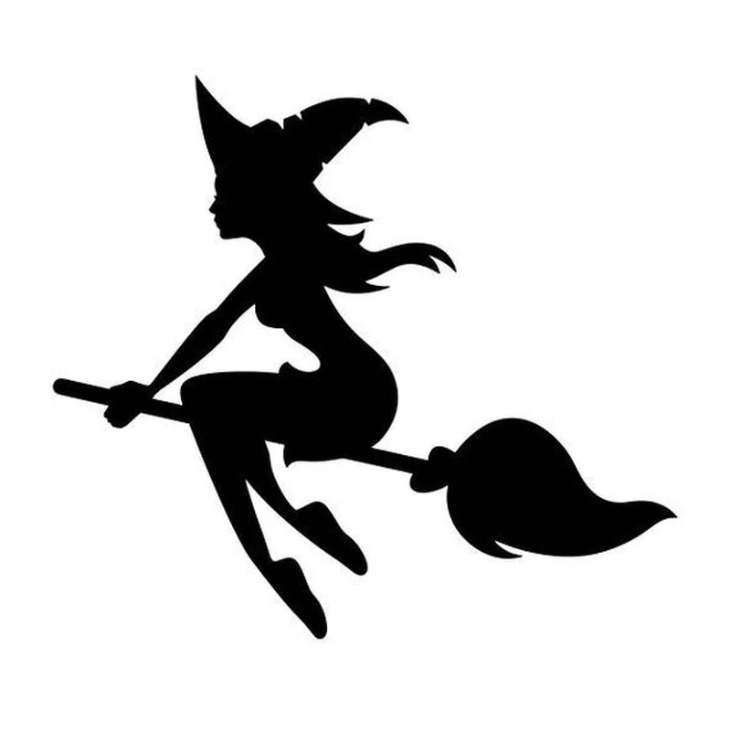 Car Stickers Decor Motorcycle Decals Funny little witch Vinyl Decorative Accessories Waterproof PVC,12cmx10cm