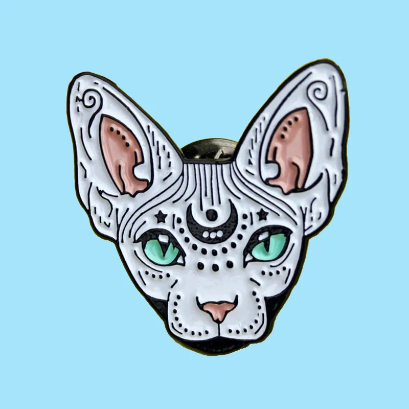 Брошь в виде кошки сфинкса канадского кота без волос и - Цена: 66.4