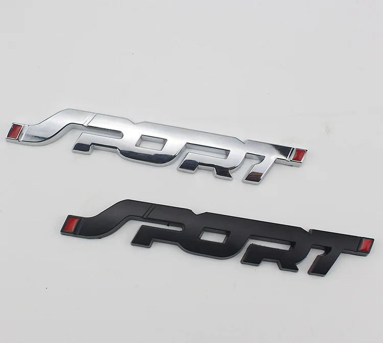 5X для спортивного автомобиля Стикеры Эмблема Хром черный Красный значок