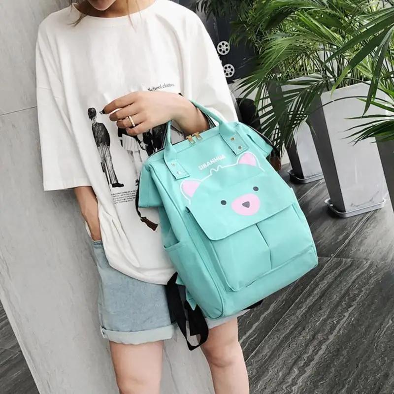 

Bear Print Mommy Travel Backpacks Big NylonBaby Diaper Bag Nursing Backpack for Mom Mummy Maternity Bag Waterproof Wet Baby Bags