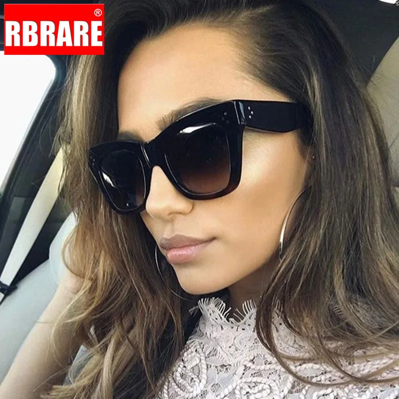 

RBRARE винтажные квадратные женские солнцезащитные очки брендовый дизайн ретро красочные леопардовые Модные солнцезащитные очки «кошачий гл...