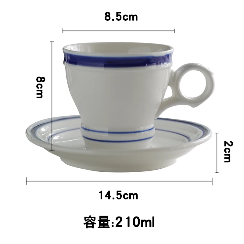 

Simple Porcelain Coffee Cup Vintage Ceramic Mug Coffee Cup Tea Cups And Saucer Sets Tazas Ceramica Kitchen Accessories BI50CS