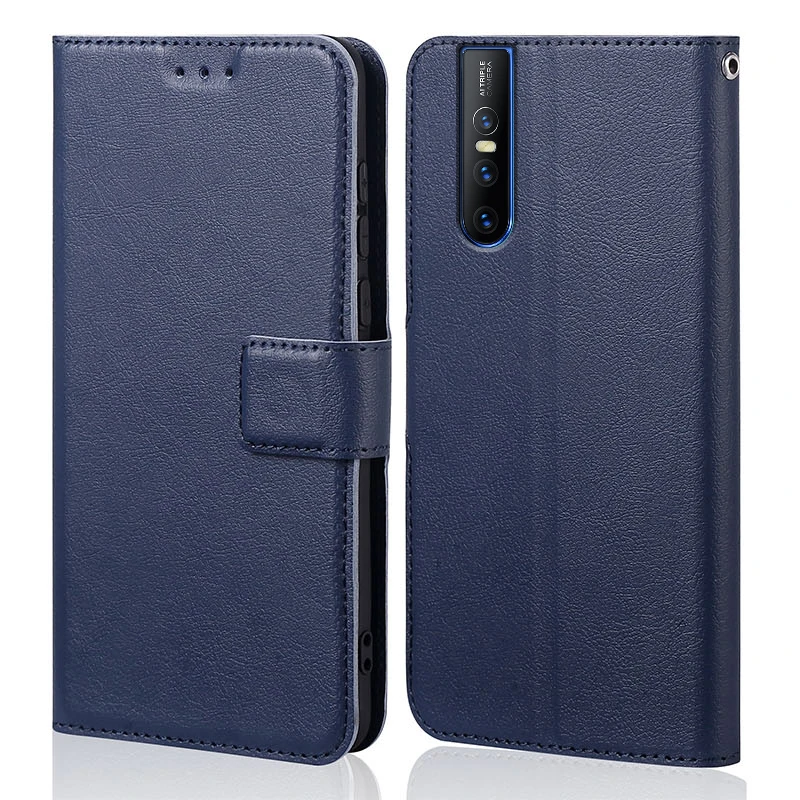 Чехол-книжка для Vivo V15PRO кожаный и силиконовый чехол-бумажник с подставкой чехол
