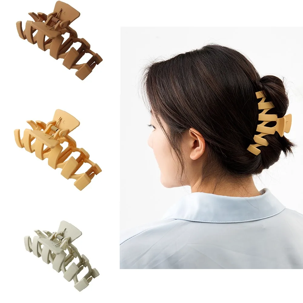 

New Wave Hair Claw Crab Clips Large Size Hair Claws Elegant Frosted Hairpins Barrette Headwear for Women Girl Hair Accessories