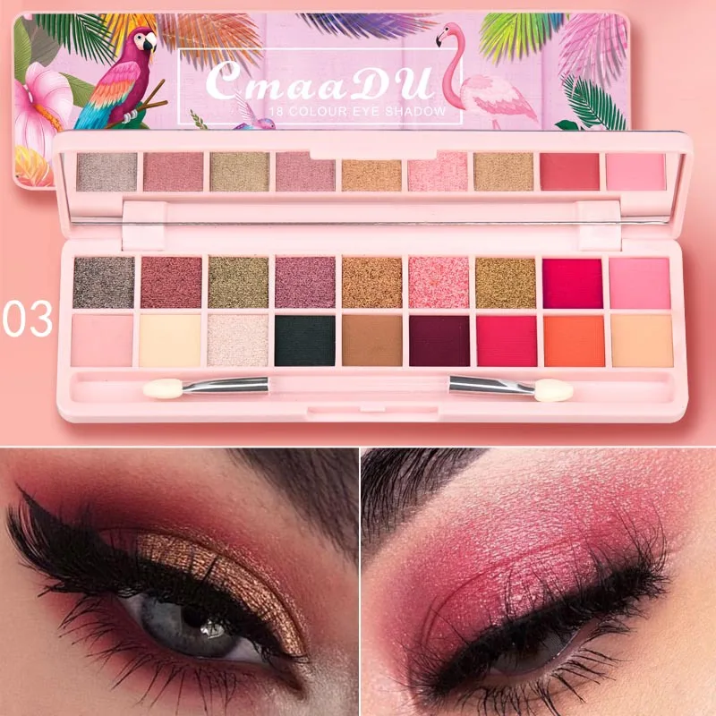 Новая мода 18 цветов Тени для век макияж тени для век цвет матовые Перламутровые тени для век Пудра Макияж Тени для век