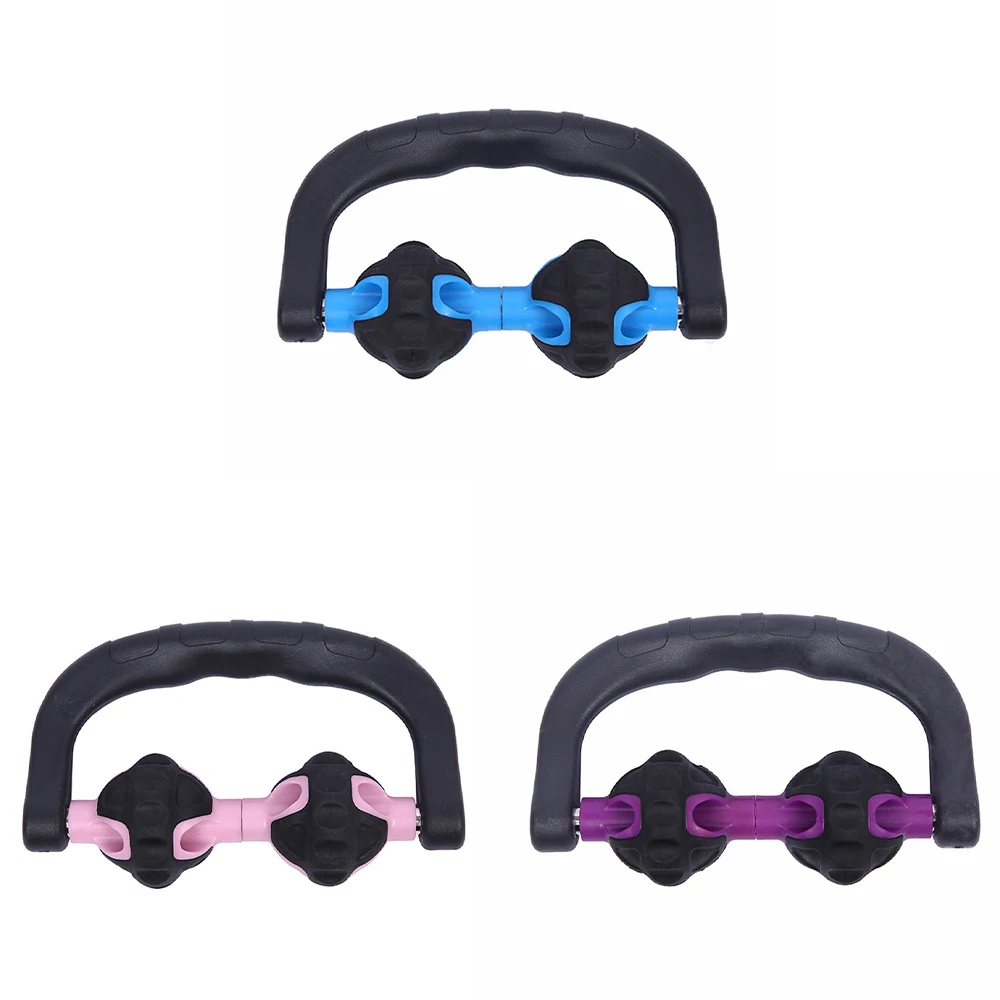 

Roller Double Round Handheld Roller Anti-Cellulite Massager Yoga Fitness Health Care Tool for Legs Abdomen Neck