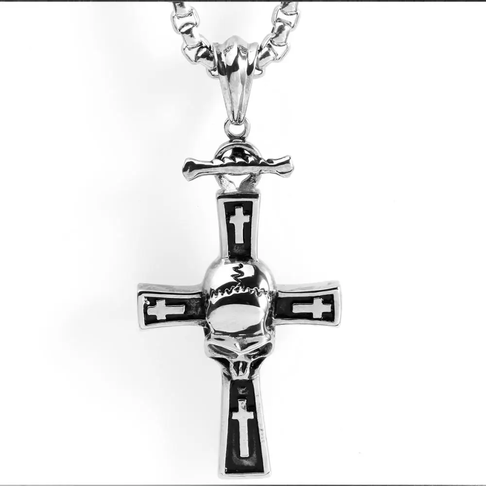 Ожерелье с подвеской в виде Иисуса Христос 316L нержавеющая сталь крест цепь