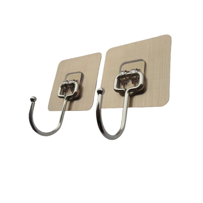 

Kitchen Stainless Steel Hook Self Adhesive Home Wall Door Hook Multi-Purpose Storage Hooks For Bathroom Coat Rustproof Hook
