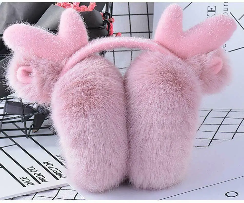 Роскошные женские зимние теплые наушники толстые плюшевые пушистые Новинка |