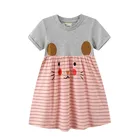 Детское летнее платье принцессы Jumping Meters, Лидер продаж, детская одежда, хлопковый Радужный костюм для малышей, платье для девочек
