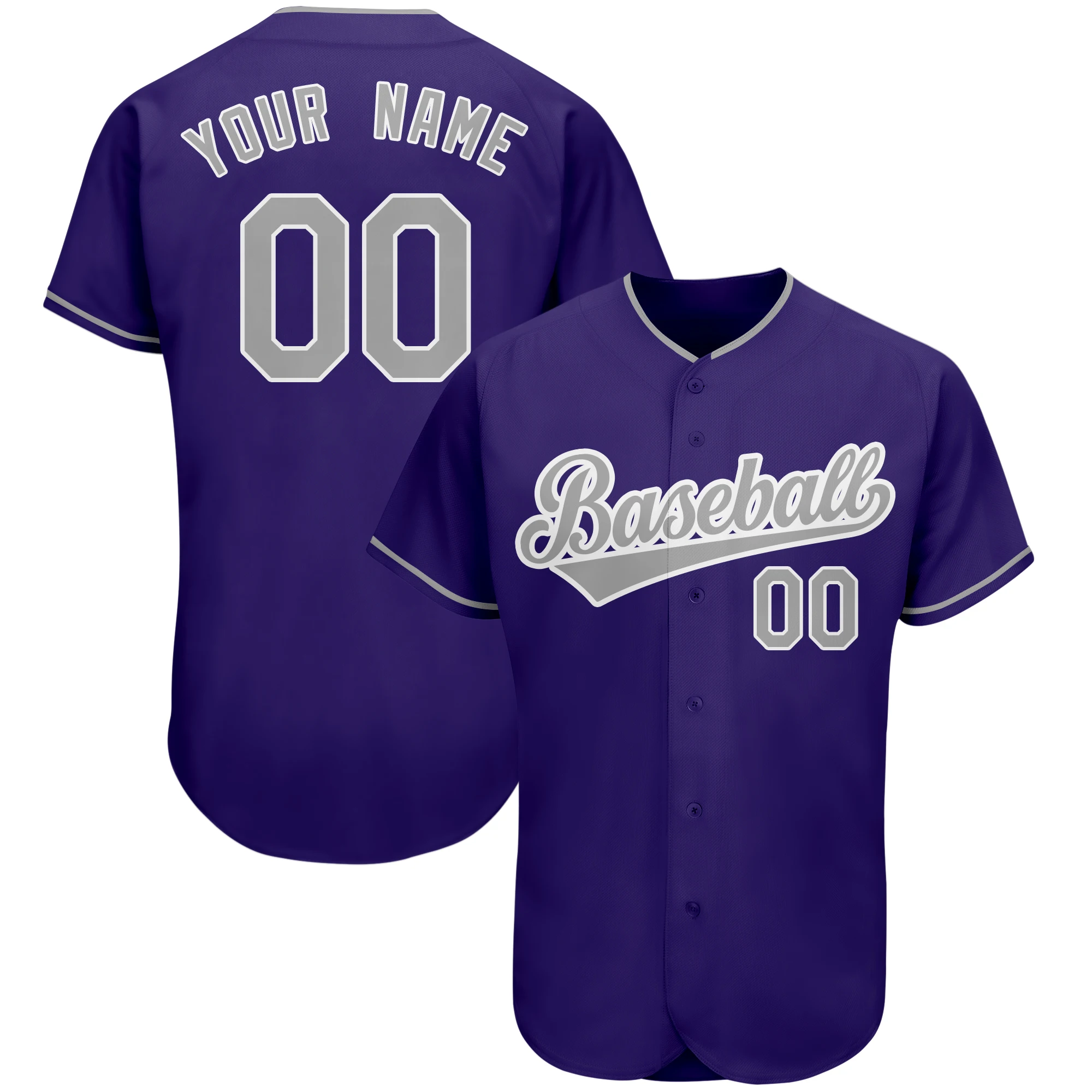 Wholesale Custom Baseball Jersey V-neck Button Cardigan Print Make Your Own Team Name Number Baseball Shirt for Men/Women/Youth