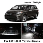 Комплект Ксеноновых белых светодиодных фонарей для салона Toyota Sienna 2011-2019 гг., 13 шт.