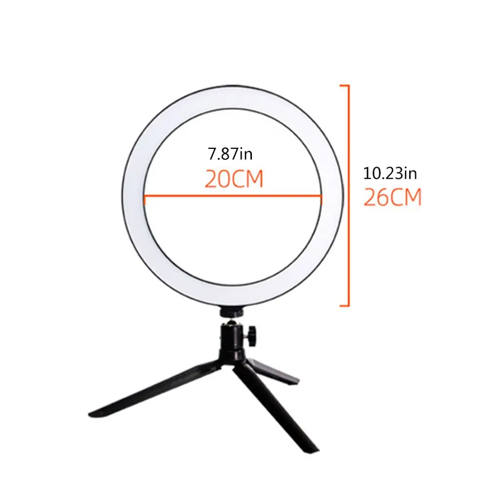 

10 Inch Flat Ring Light Selfie Beauty Photography Mobile Phone Live Light Three Color Temperature LED Fill Light