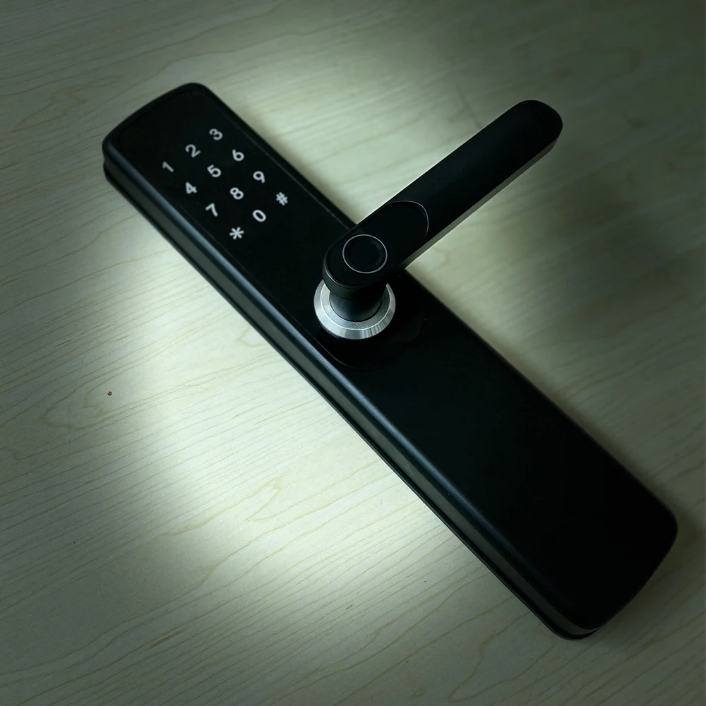 Дверной смарт-замок TUYA со сканером отпечатков пальцев 6068-10 см | Безопасность и