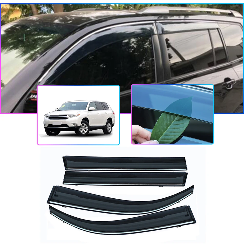 Ветрозащитный экран для Toyota Highlander XU40 XU50 XU70 2007 2019 отражатель на клейкой основе