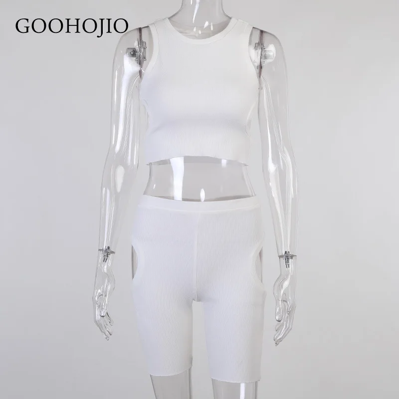 

GOOHOJIO 2021 Spring Autumn New Casual Pant Set Women Simplicity Tight Sports Suit Ladies Solid Color High Waist Women Pant Sets