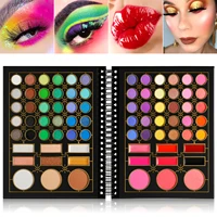 just dance delanci professional 78 color notebook design full makeup eyeshadowhighlighterblusherlipstick palette kit gift