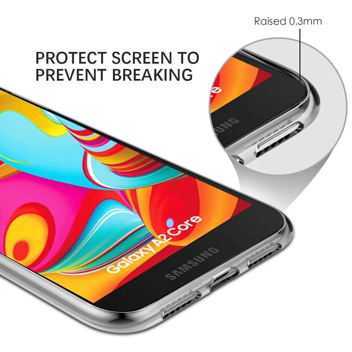 Прозрачный чехол для мобильного телефона, чехол для samsung Galaxy A2 Core, задняя крышка, Прозрачный Мягкий ТПУ силиконовый 360, защитный чехол A2Core