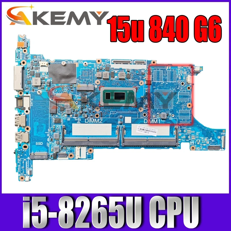 

Для HP ZBook 15u 840 G6 Материнская плата ноутбука L62757-601 L62757-501 L62757-001 i5-8265U 6050A30222501 100% рабочих