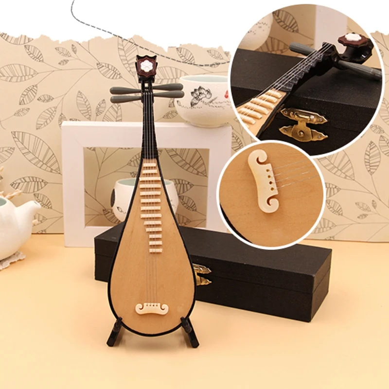 Миниатюрная модель Pipa Реплика с подставкой и чехол Mini Lute мини музыкальный