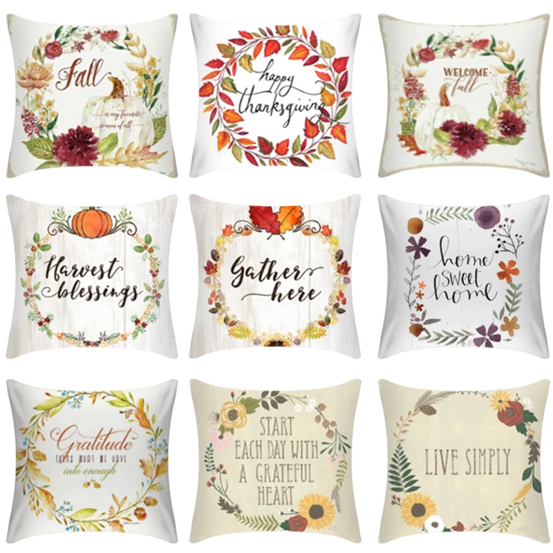 Чехол из полиэстера для подушки в стиле Хэллоуина благодарения | Дом и сад