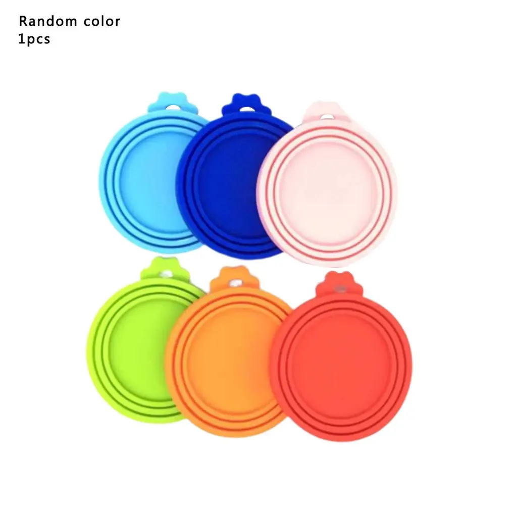 

Silicone Fresh-Keeping Cover Multi-Function Pet Silicone Canned Lid Cat Dog Food Seal Cover Fresh Cover 3 In 1 Colour Random