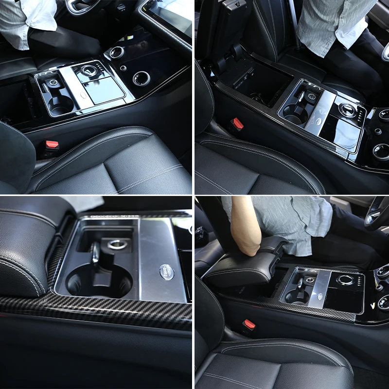 Фото Декоративная рамка для автомобильной центральной консоли Range Rover Velar 2017-20 узор из Декоративная рамка для автомобильной центральной консоли Range Rover Velar 2017-20 узор из
