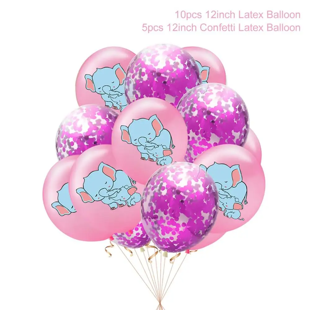 Pink Balloon 15pcs QIFU, 1 шт., украшения для детского душа, это баннер для мальчиков или девочек, вечерние гирлянды для девочек на первый день рождения - Цвет: Pink Balloon 15pcs