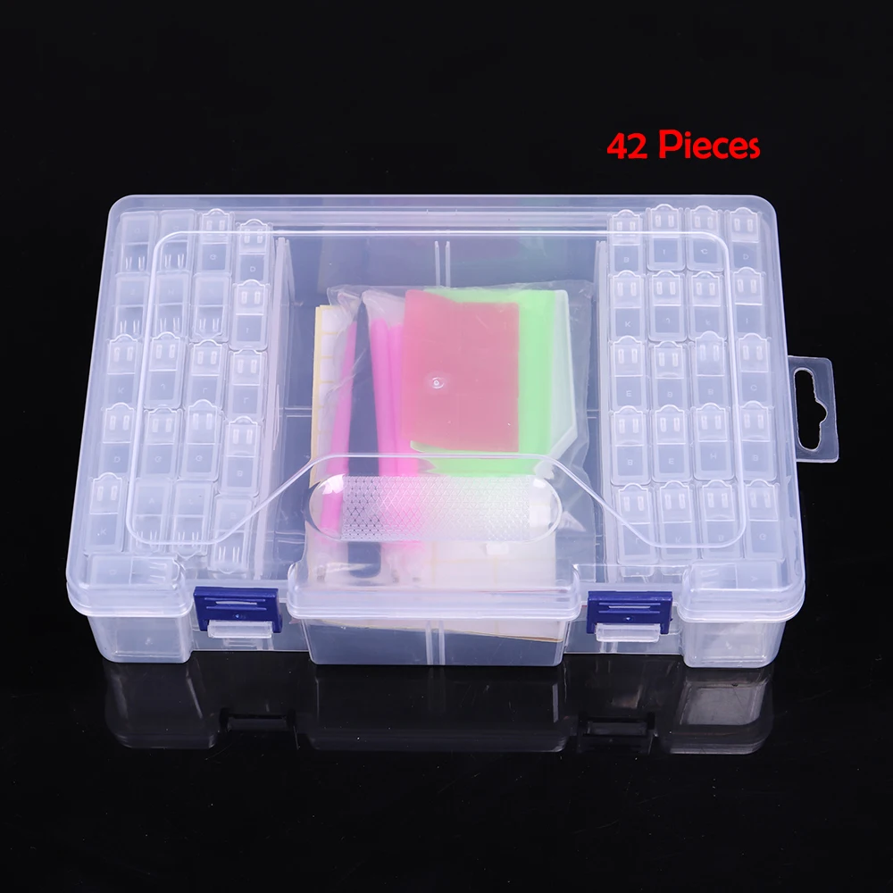 

Новые пластиковые аксессуары для алмазной живописи 42/84 шт контейнер для бутылок коробка для хранения алмазов держатель для живописи Daimond ко...