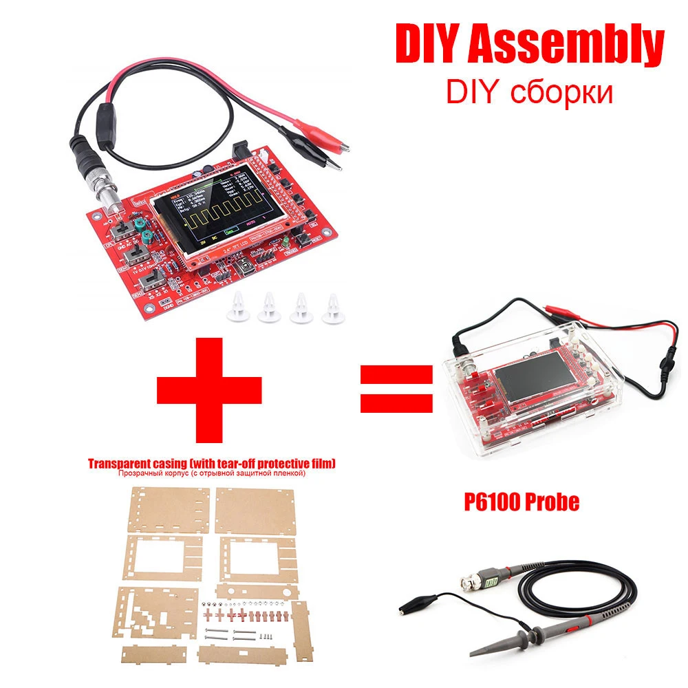 I DIY 2," цифровой осциллограф TFT Набор diy части для изготовления электронного диагностического инструмента обучения осциллографа лучшие продажи - Цвет: I