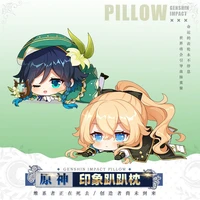 original peripheral yuanshen anime lying pillow second element plush doll gift for girlfriend toy pillow hugs 4555cm