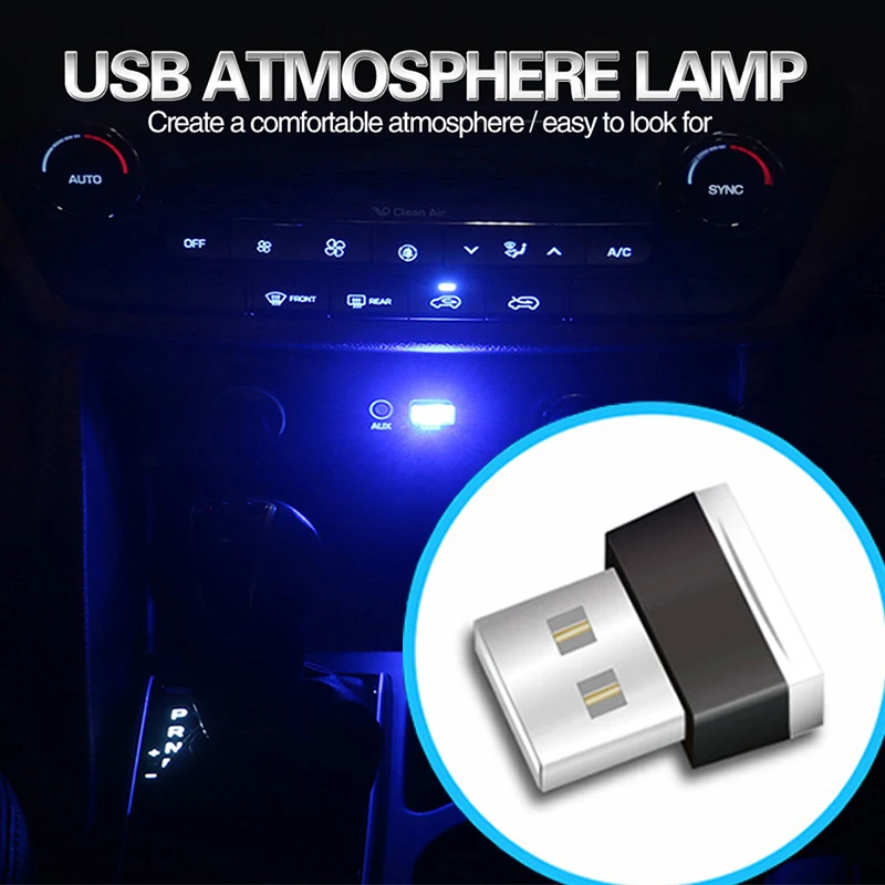 CARCTR USB автомобильный светильник, портативный мини-атмосферный светильник, s интерьерный автомобильный светильник, декоративная лампа, Праздничный Рождественский подарок