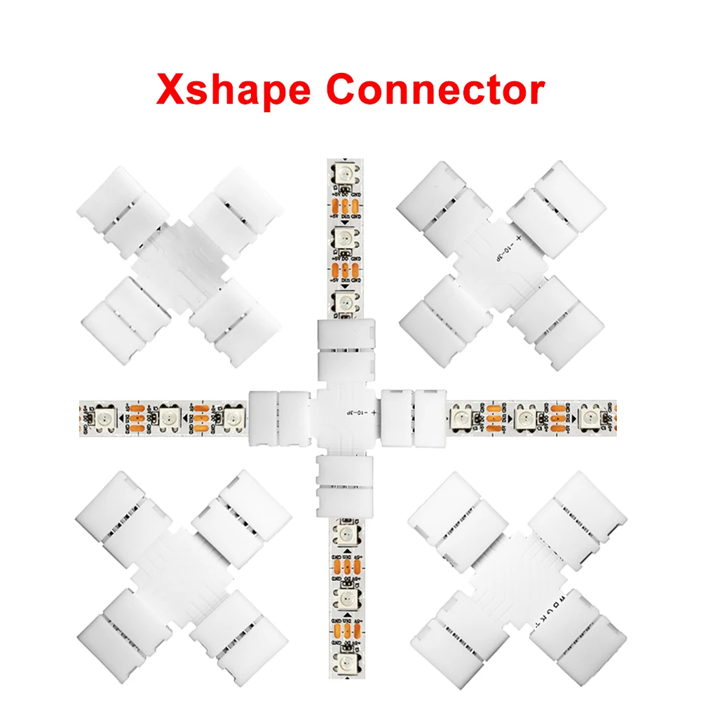 WS2811 WS2812 WS2813 WS2815 SK6812 5050 RGB Светодиодная лента 10 мм ширина 2/3/4/5pin T L X форма без пайки