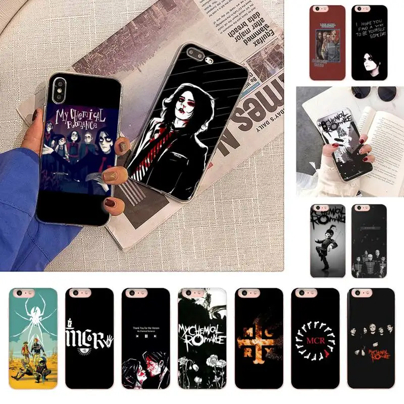 

YNDFCNB My Chemical Romance Phone Case for iPhone 11 12 13 mini pro XS MAX 8 7 6 6S Plus X 5S SE 2020 XR case