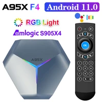 a95x f4 amlogic s905x4 android 11 4gb 64gb plex media 8k rgb light smart tv box support youtube set top box 216 vs mecool km6