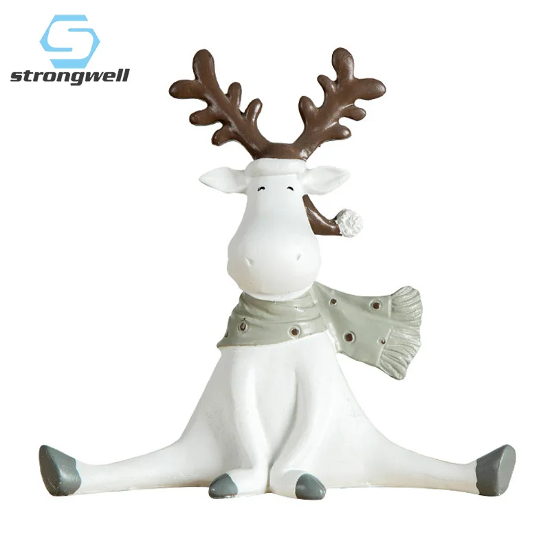 Strongwell белая Модель оленя скульптура миниатюрная фигурка животного