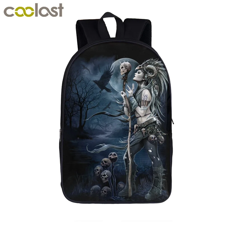 Рюкзак для мальчиков подростков классные школьные ранцы с черепом и жнецом