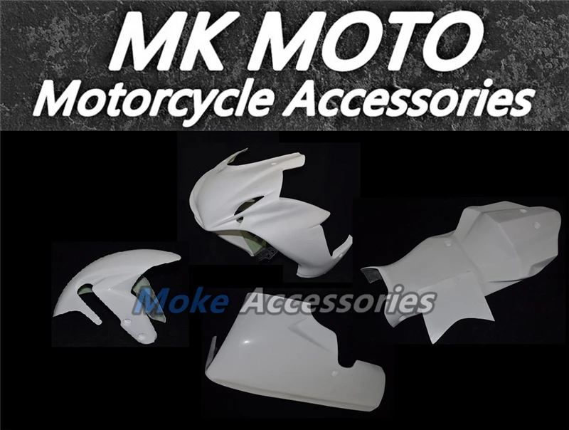 

Fiberglass Racing Full Fairing Kit For Gsxr600/750 2011 2012 2013 2014 2015 2016 2017 2018 L1 Motorcycles Glossy white Cowlings