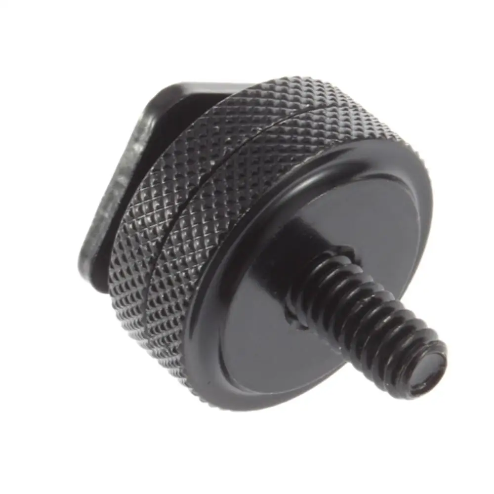 

High Quality New 1/4"-20 Tripod Aluminum Screw to Flash Hot Shoe Adapter Fix Digital Device Black Wholesale