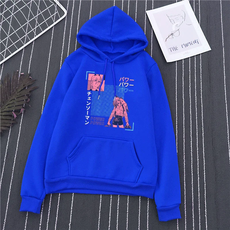 

Chainsaw Man Fashion Japanese Anime Fall/winter polar fleece hooded sweatshirt women Manga Gattsu College style fashion hoodie