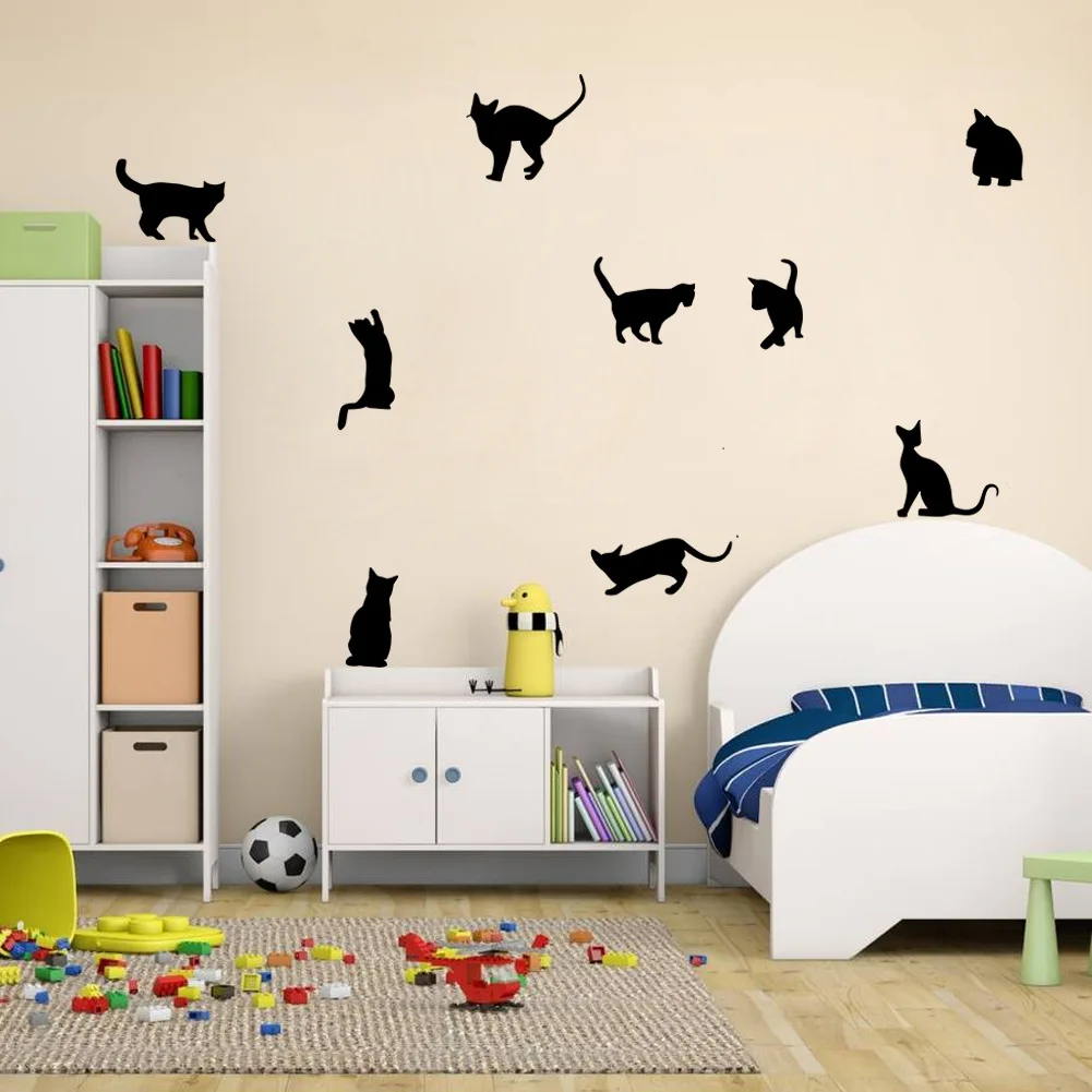 

DIY Funny Cat Wall Sticker Home Decor Bedroom Living Room Decorative Wall Murals