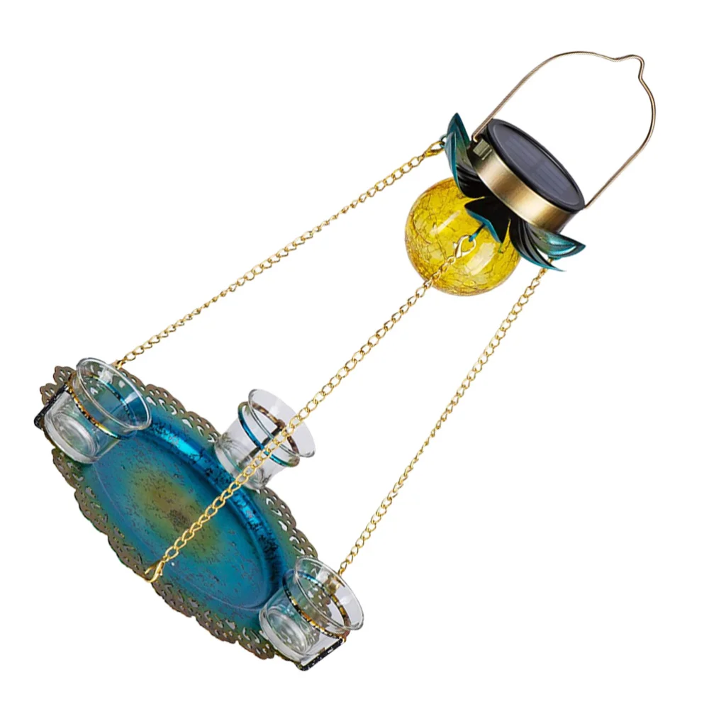 

Solar Light Bird Feeder Hanging Adornment Decorative Feeder Bird Feeding Tool