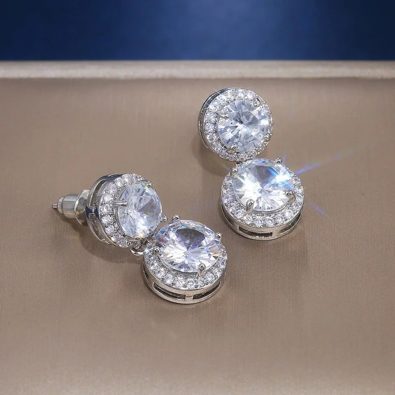 

Luxury Ladies Fashion Diamond Pendant Earrings Jewelry Accessories