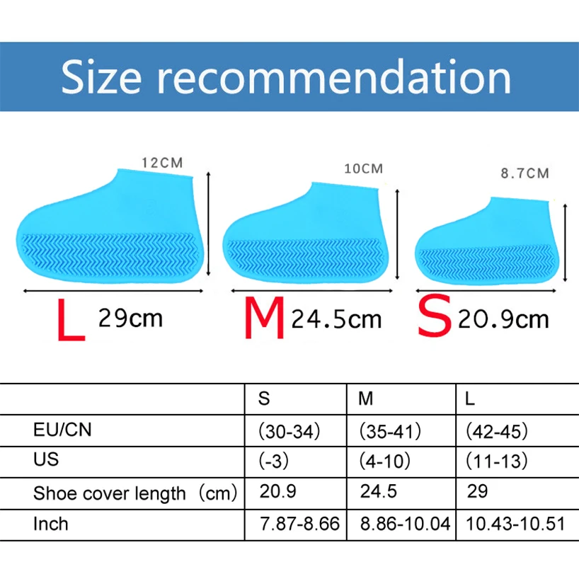 

Waterproof Shoe Cover High Elasticity Wear-Resistance Silicone Rain Shoe Covers Unisex Shoes Organizers Rain Boots Rainy Days