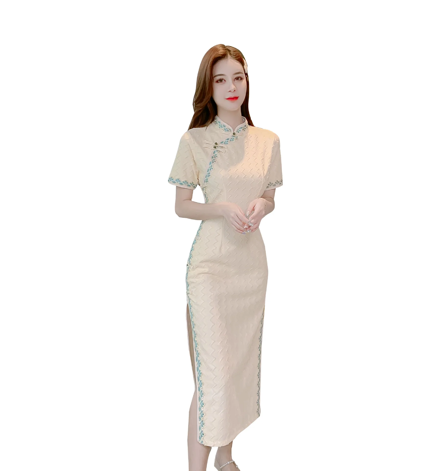 

Young cheongsam improved version dress children's summer dress