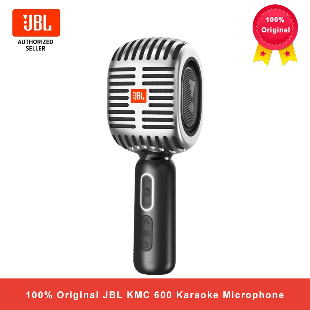 

Профессиональный караоке-микрофон JBL KMC 600, Портативный беспроводной Bluetooth-микрофон для телефона, ручной динамический микрофон