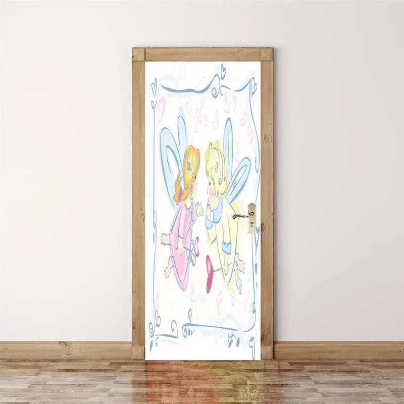 1 шт. дверь стикер ангел любовь Водонепроницаемый Ангел Съемная дверь наклейки для ресторана дома