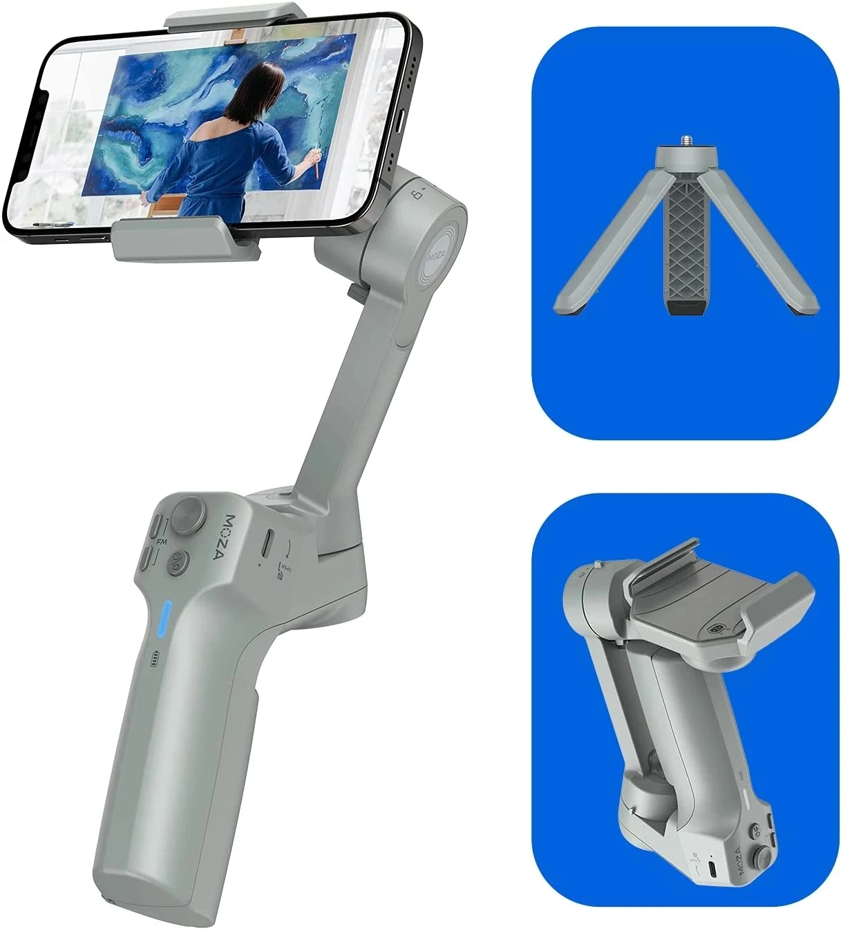 MOZA Mini MX2 шарнирный Ручной Стабилизатор для смартфона iPhone Android 3-осевой маленький